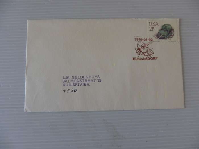 RSA 5.08.2 (1990) - Additional Value Private FDC with Official Cancel