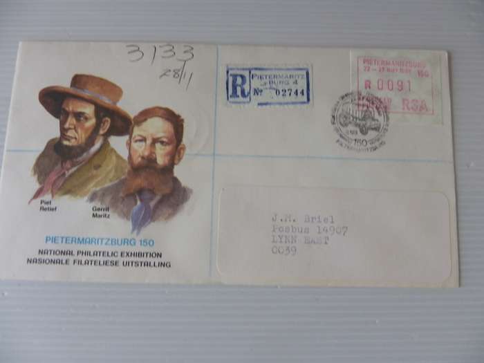 RSA (1998) - Pietermaritzburg 150 Years with Post Office Label Stamp