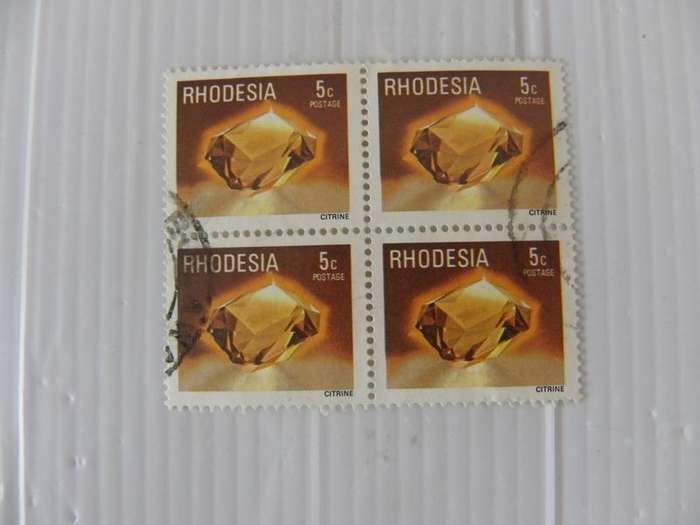 Rhodesia - 5c used Block