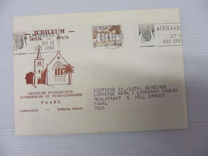 RSA (1976) - Jubileum of Deutsche Lutherische Church Illustrated FDC