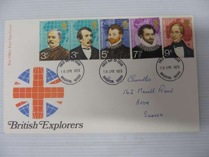 Great Britain (1973) - British Explorers Illustrated FDC