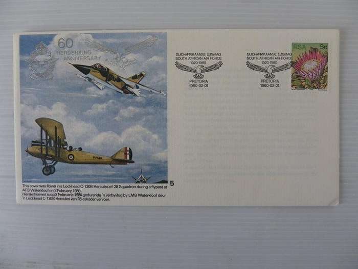 RSA (1980) - SAAF #05 Illustrated FDC