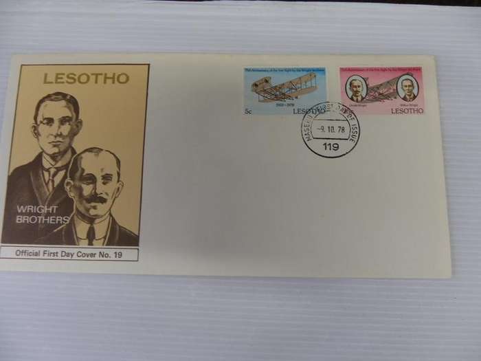 Lesotho (1978) - FDC #19 Wright Brothers Illustrated FDC