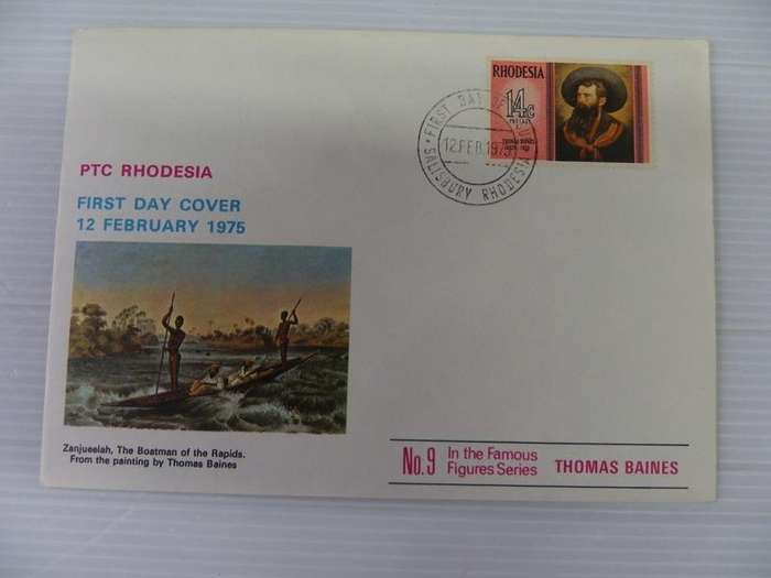 Rhodesia (1975) - Thomas Baines Illustrated FDC