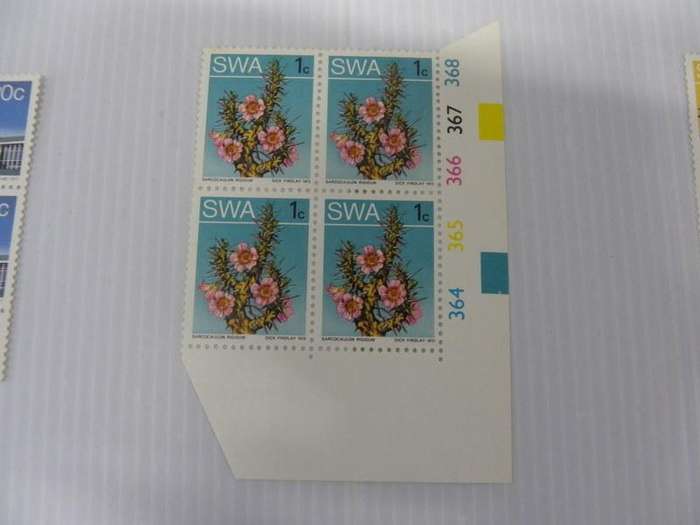 SWA 2nd Definitive Series (1973) - 1c Mint Control Block #364 No Date