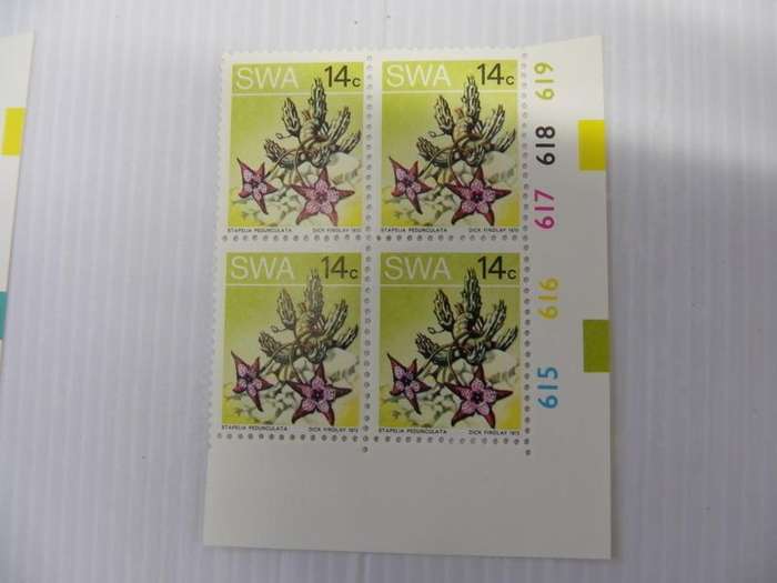 SWA 2nd Definitive Series (1973) - 14c Mint Control Block #615 No Date (SACC @ R80)