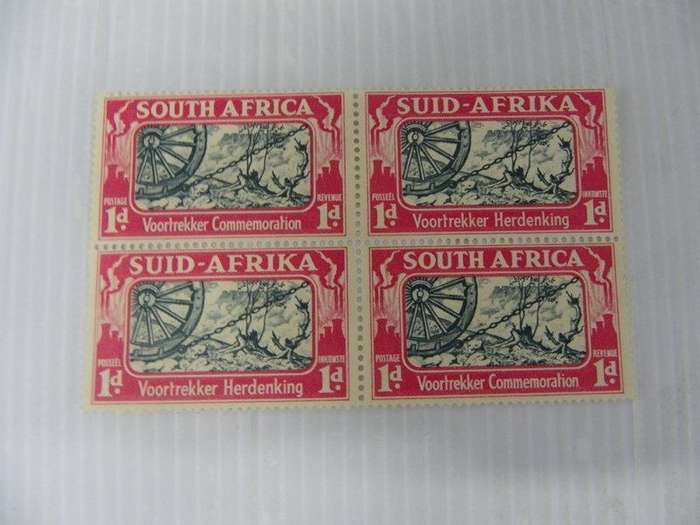 Union (1938) - Voortrekker Centenary 1d Mint Block