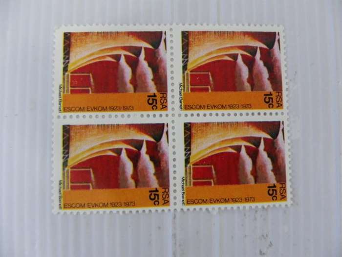 RSA 1.24 (1973) - 50th Anniversary of Escom 15c Mint Block