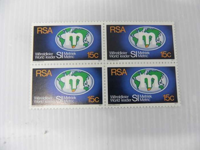 RSA 3.03 (1977) - Metrication Mint Block of 4 Stamps