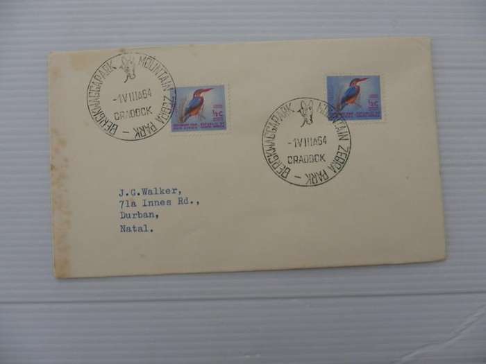 RSA (1964) - Letter with Mountain Zebra Park Cancel
