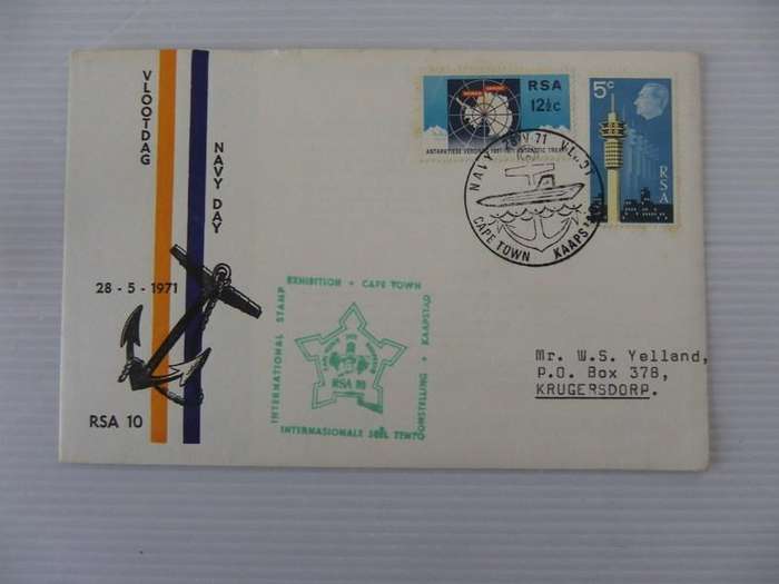 RSA (1971) - RSA10 Navy Day Illustrated FDC