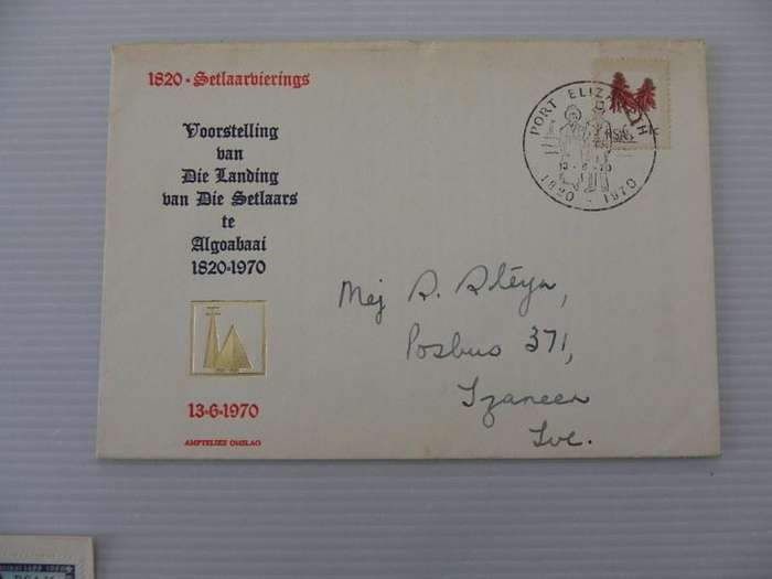 RSA (1970) - Landing of Settlers in Algoa Bay Illustrated FDC