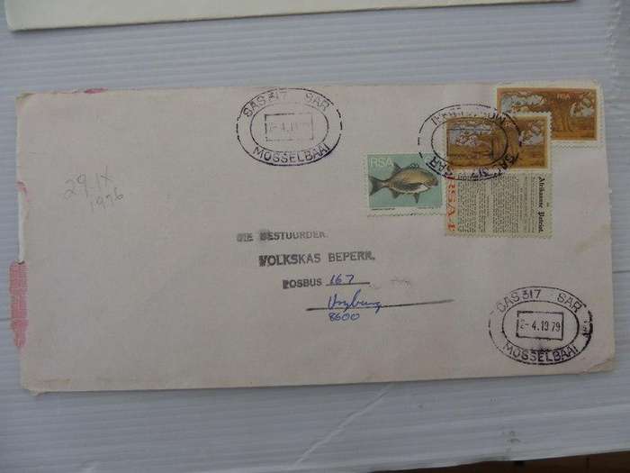 RSA (1979) - Letter with Mosselbay SAR Cancel