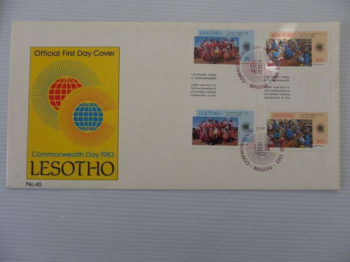Lesotho (1983) - FDC #46 Commonwealth Day Illustrated FDC