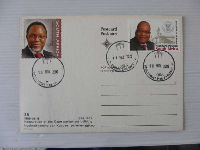 RSA (2009) - Maxicard with both Presidential Stamps
