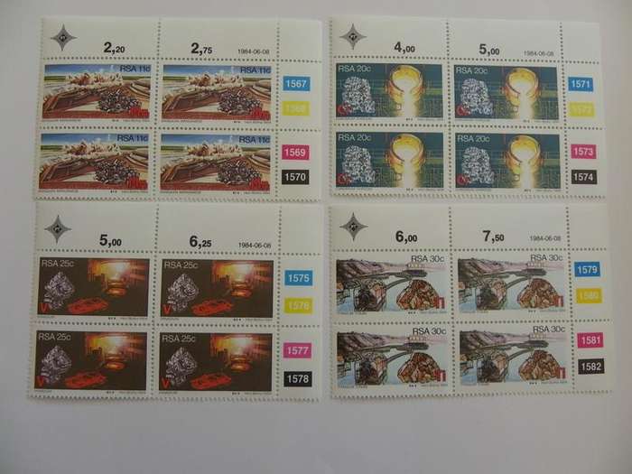 RSA 4.08 (1984) - Minerals of SA Mint Control Block Set