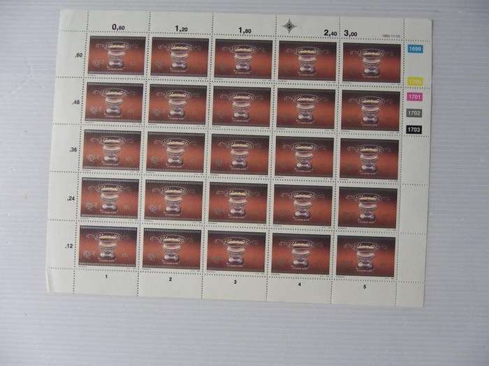 RSA 4.14 (1985) - Cape Silver 12c Mint Full Sheet