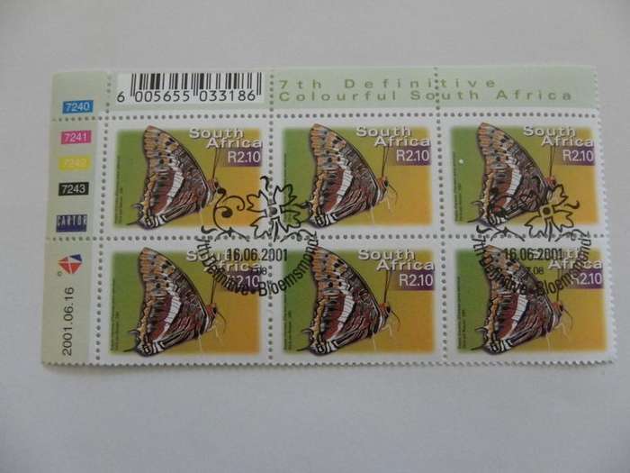 RSA 7th Definitive Series (2000) - Colourful SA R2.10 CTO Cancelled Control Block