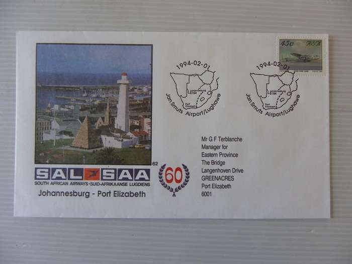 RSA (1994) - SAA #62 Illustrated FDC