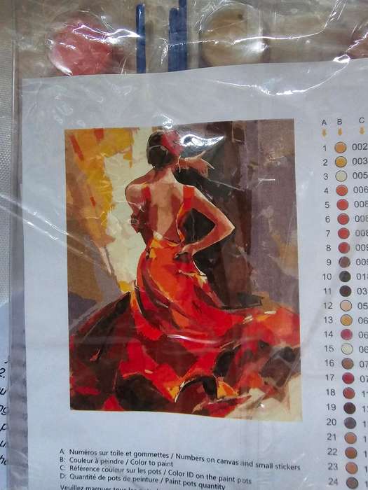 Paint By Numbers - Canvas, Paint - lady dancing