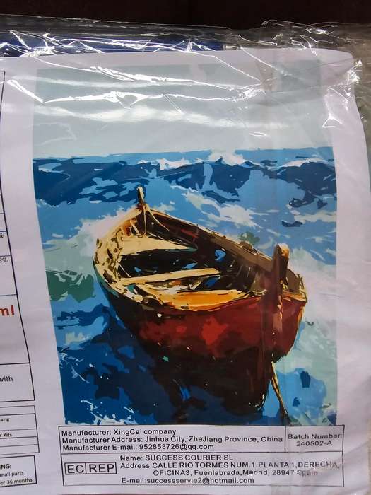 Paint By Numbers - Canvas, Paint - Boat on the waves