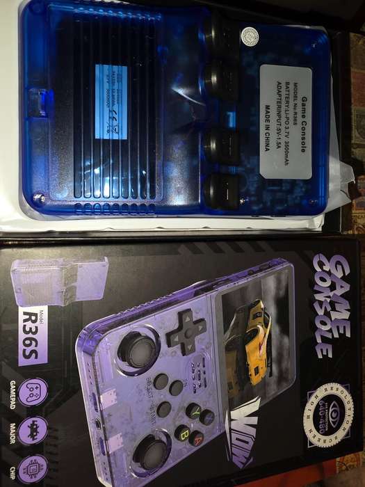 R36s - 64GB Gaming Console - with Retro console emulators and roms (blue)