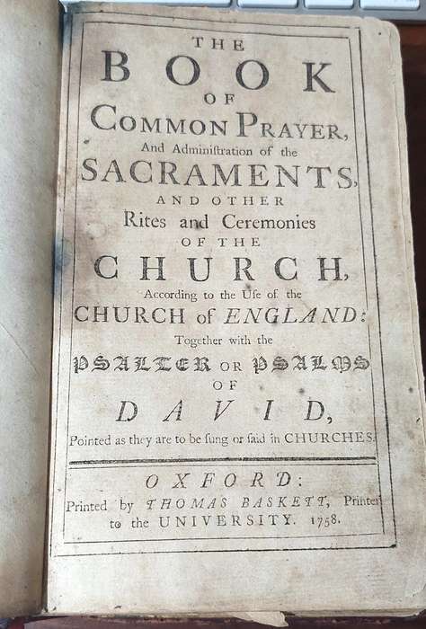 The book of Common Prayer and administration of the sacraments 1758
