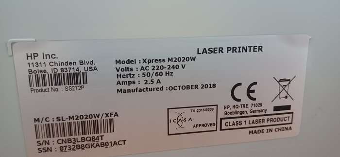 SAMSUNG XPRESS PRINTER M2020W