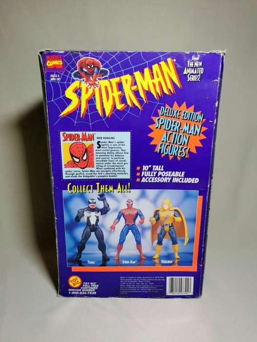 1992 ToyBiz Spider-Man with Rare Lizard/Dr. Octopus Error Box