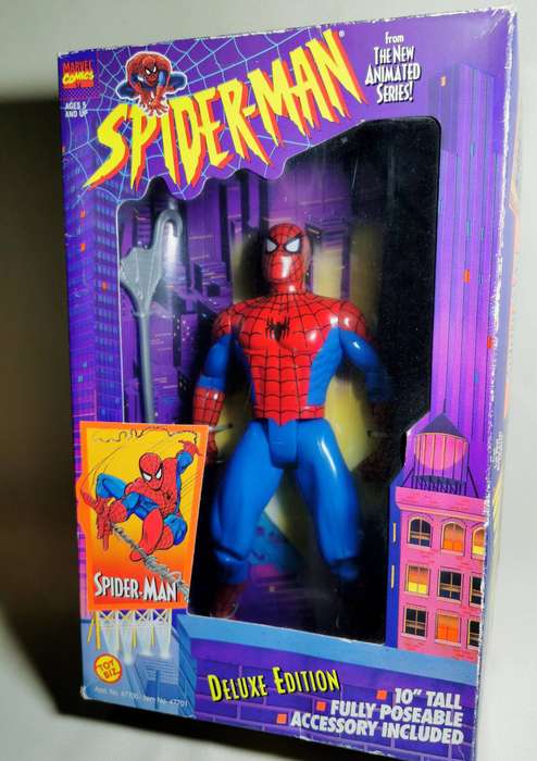 1992 ToyBiz Spider-Man with Rare Lizard/Dr. Octopus Error Box
