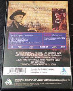 THE MAGNIFICENT SEVEN DVD Steve McQueen Yul Brynner [BBOX 8]