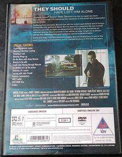 THE BOURNE SUPREMACY DVD Matt Damon [BBOX 8] Region 2