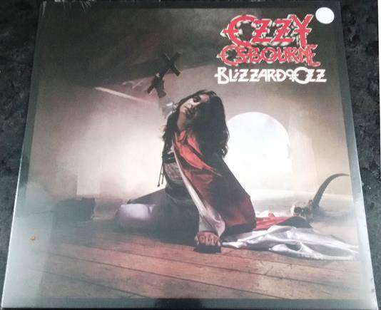 OZZY OSBOURNE Blizzard of Ozz SILVER WITH RED SWIRLS LP VINYL Record