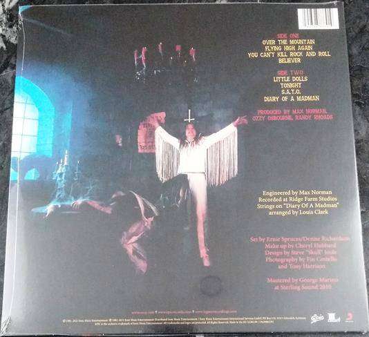 OZZY OSBOURNE Diary Of A Madman RED & BLACK Swirl LP VINYL Record