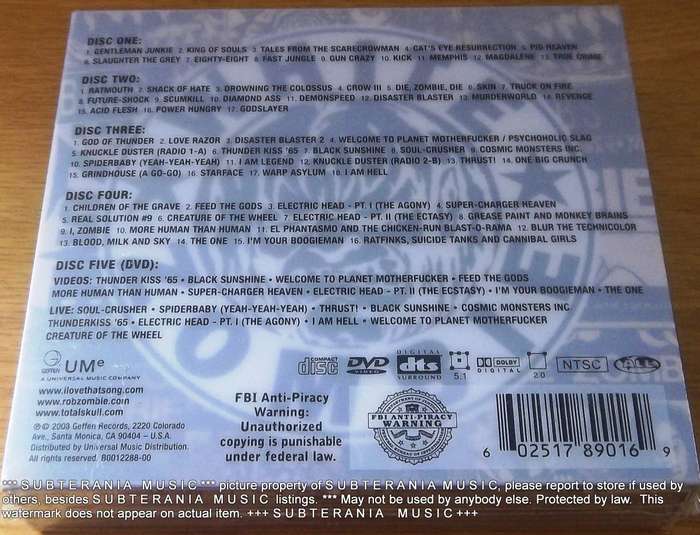 WHITE ZOMBIE Let Sleeping Corpses Lie 4xCD + DVD BOX SET NOT SEALED