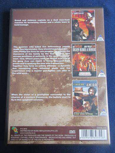 A TOWN CALLED HELL + DEATH RIDES A HORSE + IT CAN BE DONE... AMIGO DVD [BBOX 9] Region 2