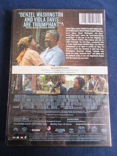 FENCES DVD Denzel Washington [BBOX 9] Region 2