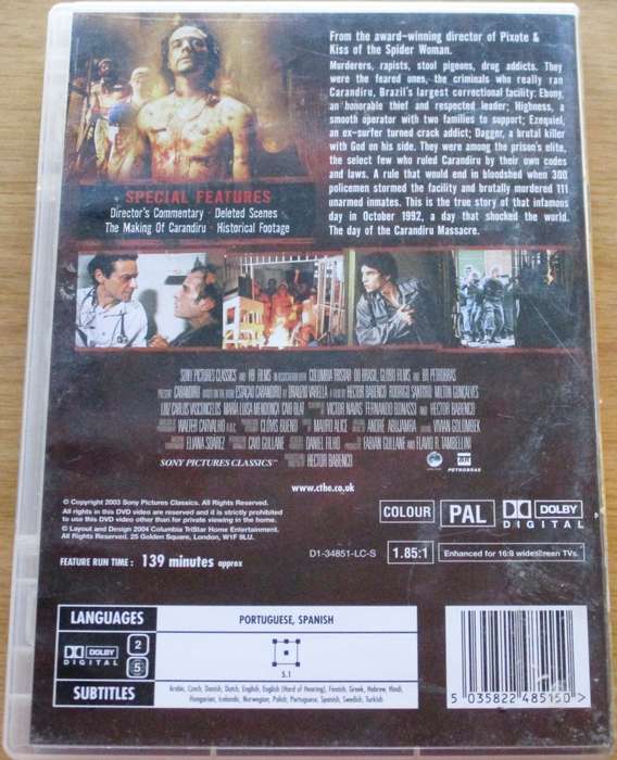 CARANDIRU DVD [BBOX 7] Region 2