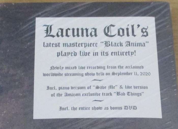 LACUNA COIL Live From The Apocalypse 2xLP+DVD VINYL RECORD