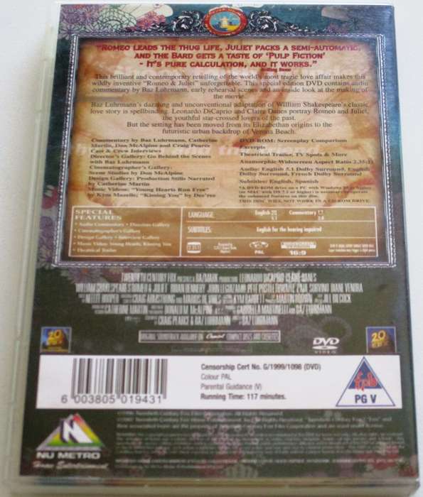 ROMEO + JULIET DVD [BBOX 9]