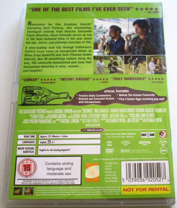 SIDEWAYS DVD [BBOX 10]