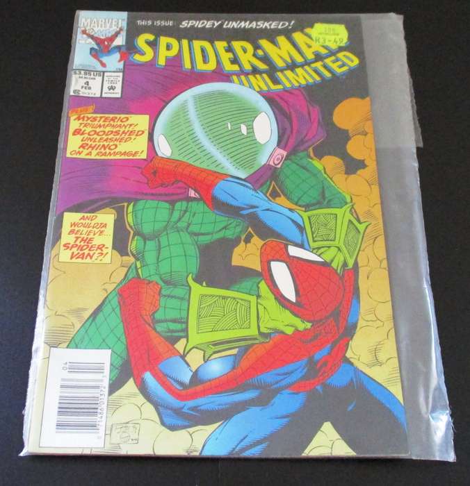 MARVEL Comics SPIDER-MAN UNLIMITED Mysterio + Bloodshed + Rhino #4 Feb 1993 [Box 3]