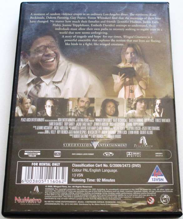 WINGED CREATURES Kate Beckinsale DVD [BBOX 14]