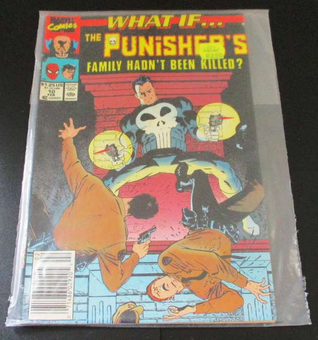 MARVEL Comics WHAT IF... The Punisher's Family hadn't been killed? + SPIDER-MAN #10 Feb 1990 [Box 4]