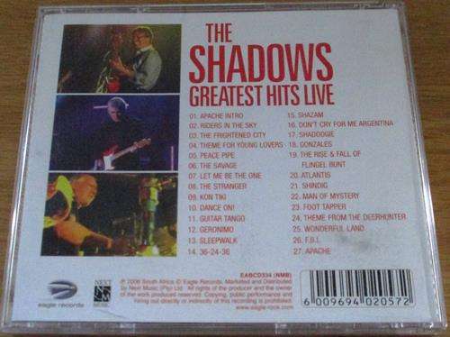 THE SHADOWS Greatest Hits Live CD [Shelf G Box 3]