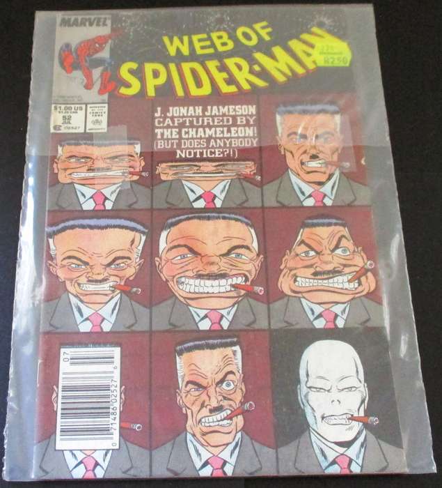 MARVEL WEB OF SPIDER-MAN The Chameleon #52 Jul 1989 [Box 5]