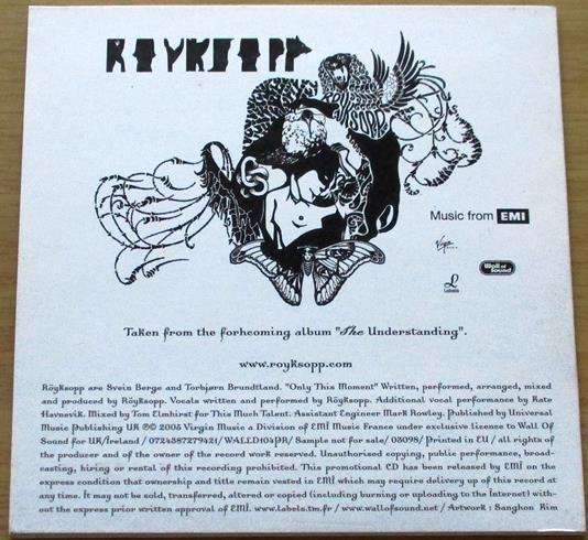 ROYSKOPP Only This Moment Radio Edit CD [CARD SLEEVE BOX]
