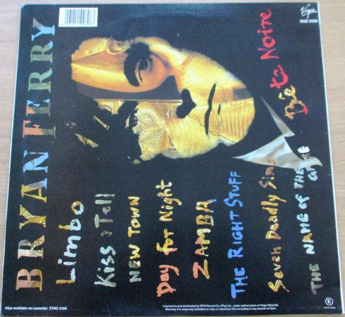 BRYAN FERRY Bete Noire LP VINYL RECORD