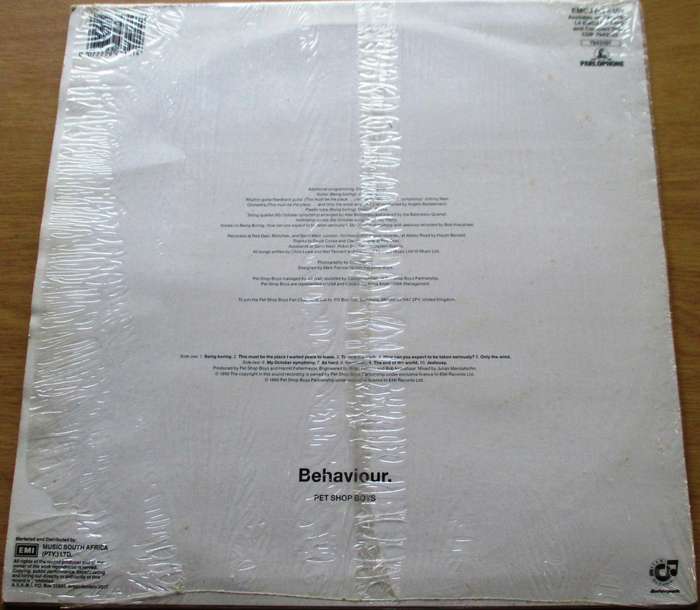 PET SHOP BOYS Behaviour LP VINYL RECORD