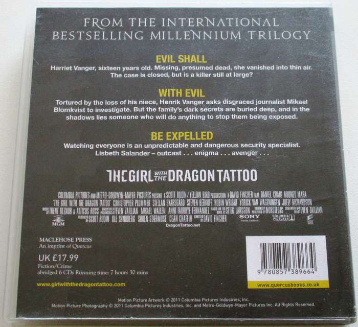 THE GIRL WITH THE DRAGON TATTOO 6xCD AUDIO-BOOK